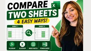 Thumbnail: How to Compare Two Excel Sheets (4 Easy Ways) | VLOOKUP, XLOOKUP & Power Query