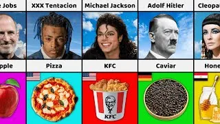 Thumbnail: Favorite Food of Famous People Who Died | Comparison