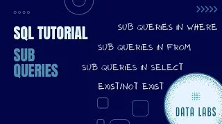 Thumbnail: SQL Tutorial | SUB QUERIES | SQL Basics | Beginners