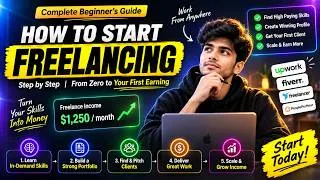 Thumbnail: How to Start Freelancing in 2026 — Step by Step (Beginner's Guide) #freelancing