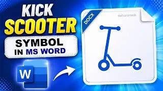 Thumbnail: Kick Scooter Symbol In MS Word