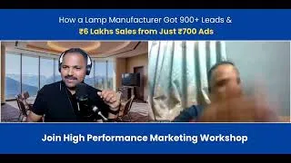 Thumbnail: Sirf ₹700 Ads Se ₹6 Lakh Revenue! Lamp Manufacturer Case Study Sanjay Kumar Prajapati