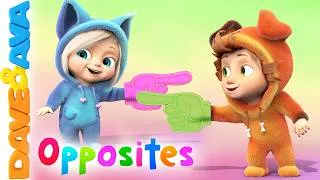 Thumbnail: ​​😻 Opposites for Kids and Nursery Rhymes | Educational Songs for Toddlers | Dave and Ava 😻