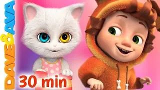 Thumbnail: 🤩 Three Little Kittens | Dave and Ava Nursery Rhymes | Pin Pon | Baby Rhymes and Kids Songs 🤩