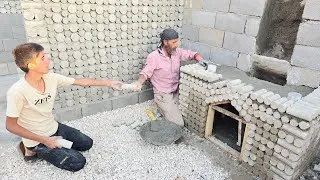 Thumbnail: 🛠️ Building a Beautiful Fireplace Step by Step |  Satisfying Construction