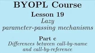 Thumbnail: [BYOPL:L19c] Lazy evaluation - Differences between call-by-name and call-by-reference