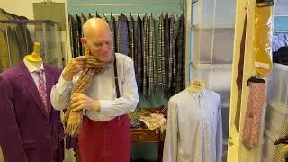 Thumbnail: David Saxby talking Burberry Scarves in his Vintage Shop