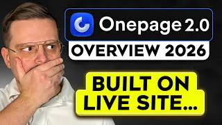 Thumbnail: Onepage AI 2.0 Overview (2026) I Built a Campaign Section Right Inside a Live Website