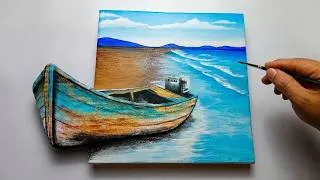 Thumbnail: How to paint a beach scene with a 3D boat