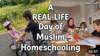 Thumbnail: A Day in Our Muslim Homeschool | Relaxed, Year-Round Homeschooling