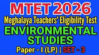 Thumbnail: MTET || Environmental Studies || Set-3 2026 || #mtet 