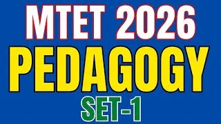 Thumbnail: MTET UP || Pedagogy and Child Development || Set -1 || 2026  #mtet 