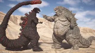 Thumbnail: Shin Godzilla Attacks Giant Lion - Fat Godzilla Takes Revenge