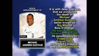 Thumbnail: Michael Andrew Gustave ~ Short Obituary