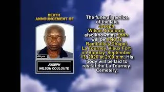 Thumbnail: Joseph Wilson Couloute ~ Short Obituary