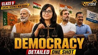 Thumbnail: Democracy | Class 9 Social Science | Detailed One Shot | New NCERT 2026-27 | Saarthi