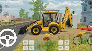 Thumbnail: 🔥 JCB Backhoe Loader Gameplay 🚜 | Indian Vehicle Simulator #shorts
