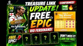 Thumbnail: 😱 CONFIRMED FREE Epic Rio Ferdinand! Treasure Link Update | Free Epic Player in eFootball 2026