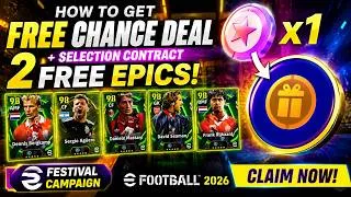 Thumbnail: How to Get 2 FREE Epic Players! 🎁 Guaranteed Chance Deal + Selection Contract | eFootball 2026