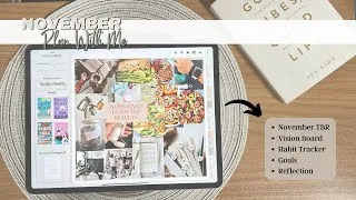 Thumbnail: November Plan With Me | October Reflection, November Goals, TBR List, Habit Tracker Set up & more ✨