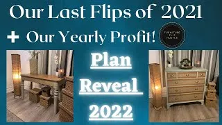 Thumbnail: Final Profits 2021//Big Reveal Plans 2022//Furniture Flipping