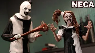 Thumbnail: NECA ULTIMATE LITTLE PALE GIRL AND ART THE CLOWN FIGURES. TERRIFIER 2 DOUBLE PACK. 