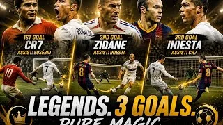 Thumbnail: When Legends Unite: CR7, Zidane & Iniesta Delivered Pure Football Magic ✨🔥