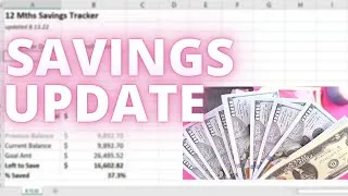 Thumbnail: SAVINGS UPDATE • Savings Challenge 2022 • Emergency Fund