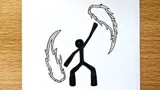 Thumbnail: How to draw Stickman with powers pose | Easy Drawing tutorial | step by step