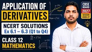 Thumbnail: Application of Derivatives NCERT Solutions| Ex 6.1–6.3|#class12 #mathematics  #ncert