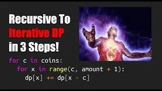 Thumbnail: Recursive to iterative dynamic programming in 3 steps!