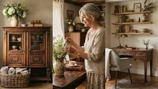 Thumbnail: How to Decorate a Cottage Home with Antiques, Dark Wood and Vintage Heirloom Charm