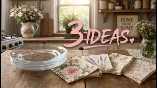 Thumbnail: 3 Easy Decoupage Ideas for Glass Plates 💕 DIY!