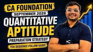 Thumbnail: CA Foundation September 2026 | QA Preparation Strategy | Yeh Sequence Follow Karo!