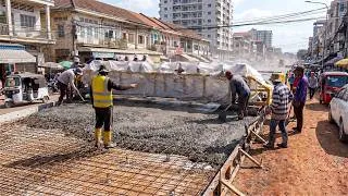 Thumbnail: Upgrade to new concrete road construction with skilled worker use concrete paving machine technology