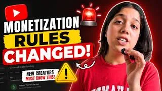 Thumbnail: YouTube Monetization Rules Changed! 🚨 New Creators MUST Know This