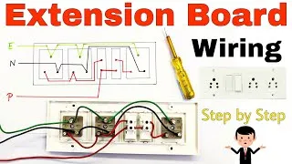 Thumbnail: How to Make Electrical Extension Board | 3Sockets+2Switches connection | Switch board wiring