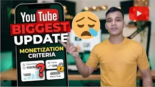 Thumbnail: YouTube Biggest Update 2026 | YouTube Monetization Criteria Changed | YouTube Partner Program Policy