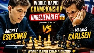 Thumbnail: ♟️ ANDREY Esipenko Vs MAGNUS Carlsen | Event : WORLD Rapid Championship 🏆 ,2026. @deepfilechess. 