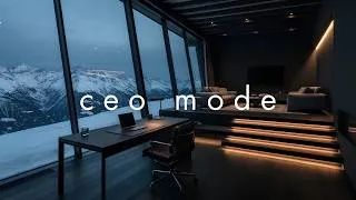 Thumbnail: CEO MODE • Quiet Luxury Snow Mountain Office for Deep Focus (No Distractions)