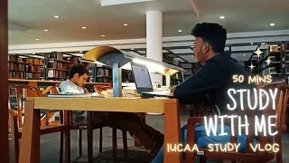 Thumbnail: Study with me - 50 minutes study vlog (calm music and timer). IUCAA Library - study motivation