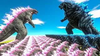 Thumbnail: Growing Evolved Godzilla vs Godzilla Earth size - Animal Revolt Battle Simulator