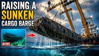 Thumbnail: Raising a Sunken Cargo Barge #salvageoperations #deepoceanrecovery #