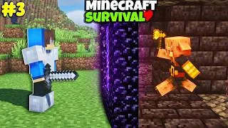 Thumbnail: NETHER KE US PAAR AAKHIR HAI KYA?! 😱  || Minecraft survival series ep 3