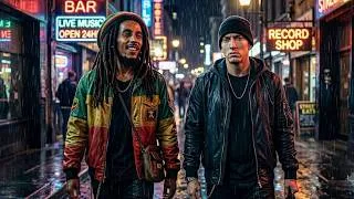 Thumbnail: 2026 Lo-Fi Reggae Rap Chill Relax Vibes ❤️ Golden Smoke - Bob Marley & Eminem