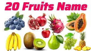 Thumbnail: 20 Fruits Name फलों के नाम Pre kids Picture and Sound Learning | Fruits Learning For Nursery Kids