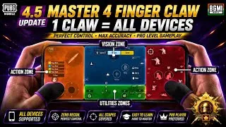 Thumbnail: 4 Finger Control Claw PUBG & BGMI🔥• Best 4 Finger Control Settings | 4 Finger Control Code ✅❌