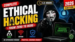 Thumbnail: Ethical Hacking Full Course Beginner To Pro - Latest 2026 Edition