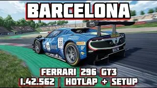 Thumbnail: ACC | FERRARI 296 GT3 | BARCELONA | HOTLAP + SETUP | 1.42.562 | v1.10