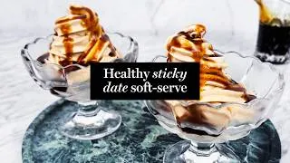 Thumbnail: Healthy sticky date soft-serve ice cream recipe | 2026 delicious. Harvey Norman Produce Awards